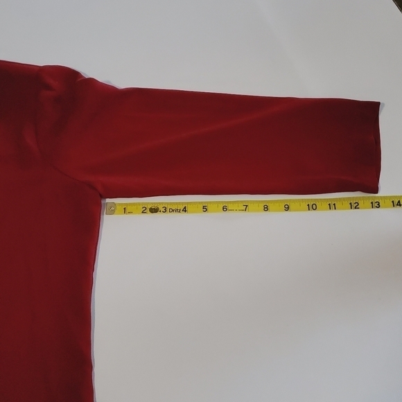1007 * Charming Charlie Scoop Neck Blouse Red/Burgundy Size M - Picture 10 of 10